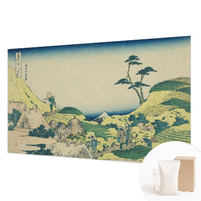 Papel mural con patrón decorativo con diseño de paisaje rural