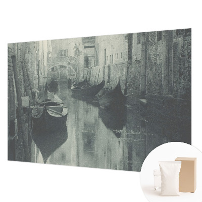 Papel mural texturado decorativo con diseño de canal antiguo