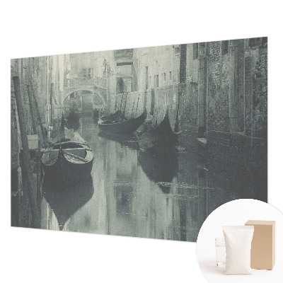 Papel mural texturado decorativo con diseño de canal antiguo