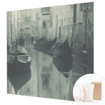 Papel mural texturado decorativo con diseño de canal antiguo