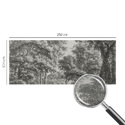 Fotomural decorativo para cabecero de cama con un paisaje forestal