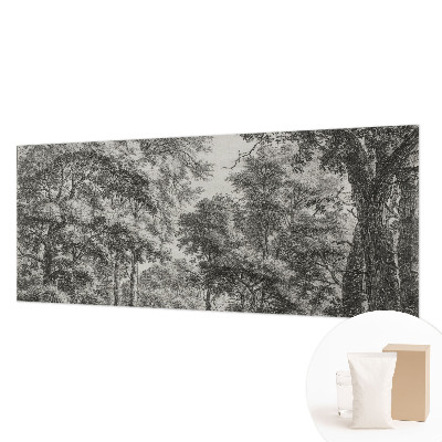 Fotomural decorativo para cabecero de cama con un paisaje forestal