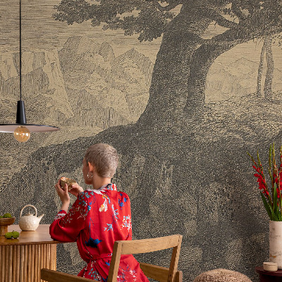 Mural decorativo con motivo relacionado con la lectura