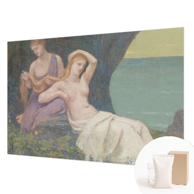 Mural de pared con estampado hermoso con una escena costera