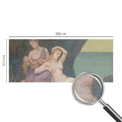 Mural de pared con estampado hermoso con una escena costera
