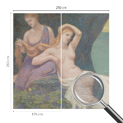 Mural de pared con estampado hermoso con una escena costera