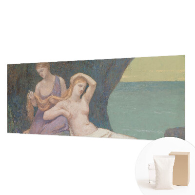 Mural de pared con estampado hermoso con una escena costera