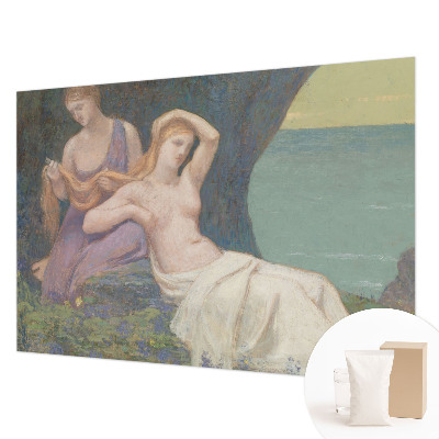 Mural de pared con estampado hermoso con una escena costera