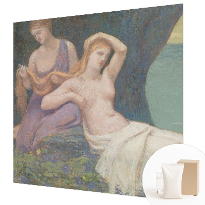 Mural de pared con estampado hermoso con una escena costera