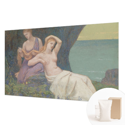 Mural de pared con estampado hermoso con una escena costera