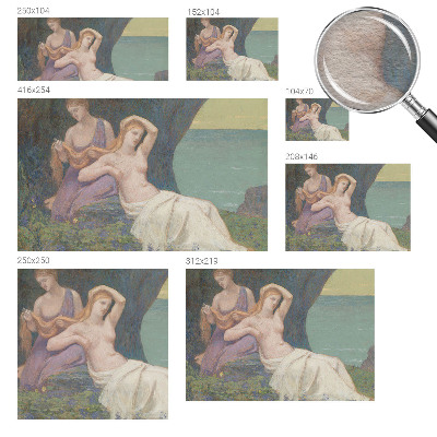 Mural de pared con estampado hermoso con una escena costera