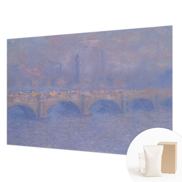 Mural decorativo con diseño de puente azul