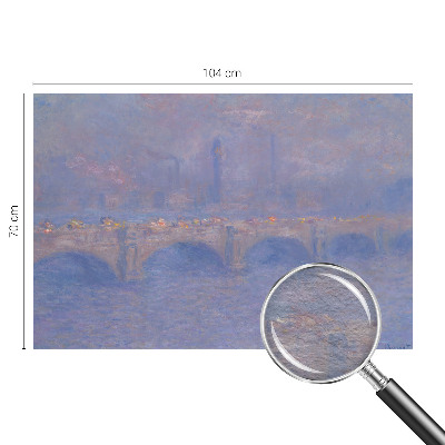 Mural decorativo con diseño de puente azul