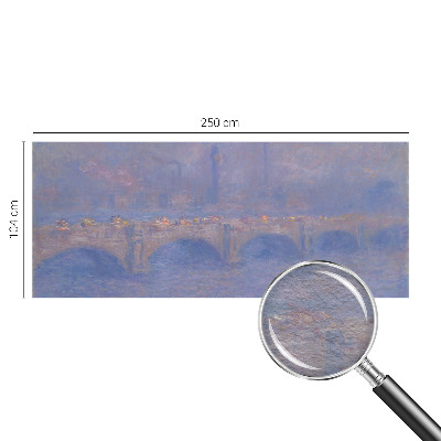 Mural decorativo con diseño de puente azul