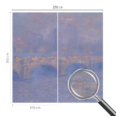 Mural decorativo con diseño de puente azul