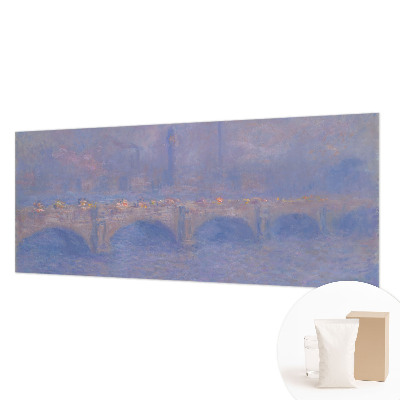 Mural decorativo con diseño de puente azul