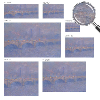 Mural decorativo con diseño de puente azul