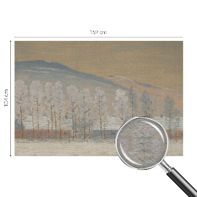 Papel mural texturado decorativo con un paisaje invernal