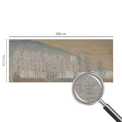 Papel mural texturado decorativo con un paisaje invernal