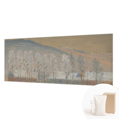 Papel mural texturado decorativo con un paisaje invernal