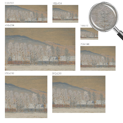 Papel mural texturado decorativo con un paisaje invernal