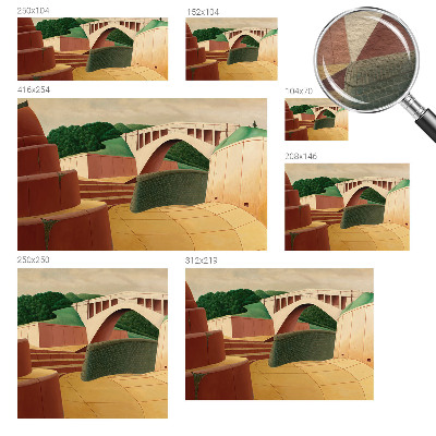 Mural de pared con estampado hermoso con un paisaje tranquilo