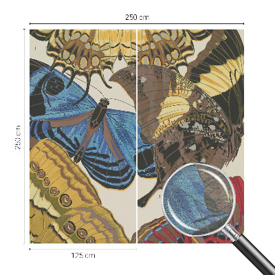 Mural decorativo con motivo de mariposas