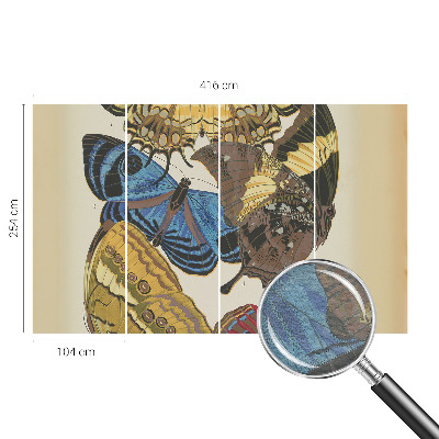 Mural decorativo con motivo de mariposas