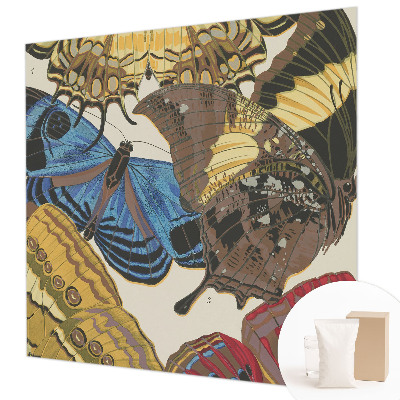 Mural decorativo con motivo de mariposas