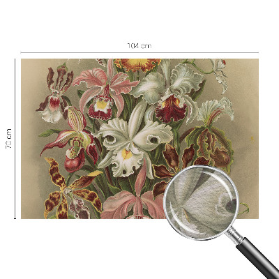 Fotomural decorativo para cabecero de cama con un motivo de elegancia floral para dormitorio
