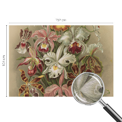 Fotomural decorativo para cabecero de cama con un motivo de elegancia floral para dormitorio