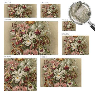 Fotomural decorativo para cabecero de cama con un motivo de elegancia floral para dormitorio