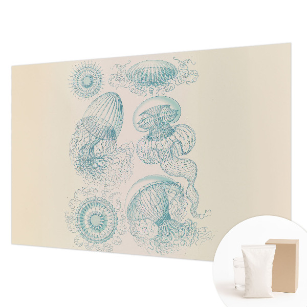 Papel mural con patrón decorativo con un diseño de medusas marinas