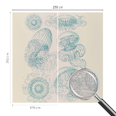 Papel mural con patrón decorativo con un diseño de medusas marinas