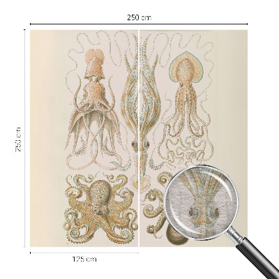 Papel mural texturado decorativo con diseño de vida marina