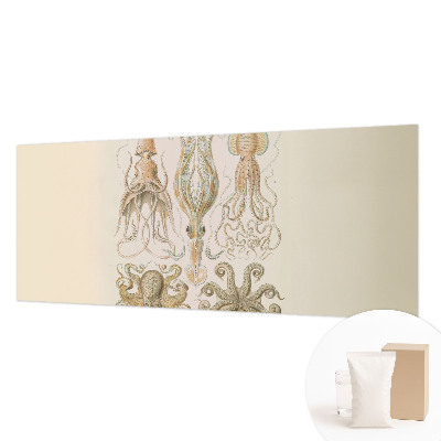 Papel mural texturado decorativo con diseño de vida marina