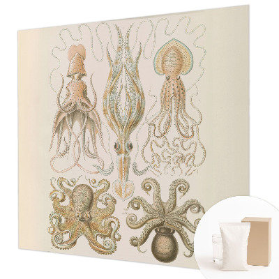 Papel mural texturado decorativo con diseño de vida marina