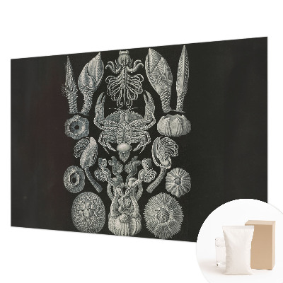 Mural decorativo con diseño de formas subacuáticas