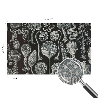 Fotomural decorativo para cabecero de cama con diseño de plantas mágicas
