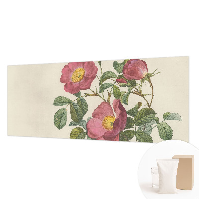 Papel mural con patrón decorativo con motivo de rosa