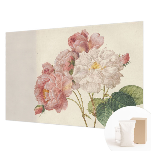Mural de pared con estampado hermoso con motivo de rosas románticas