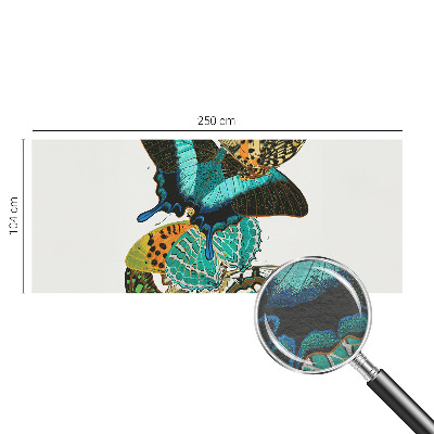 Mural decorativo con mariposas coloridas