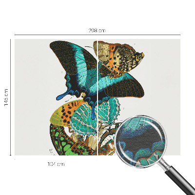 Mural decorativo con mariposas coloridas