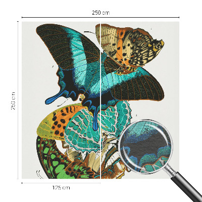 Mural decorativo con mariposas coloridas