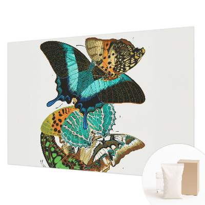 Mural decorativo con mariposas coloridas