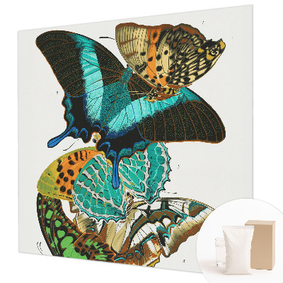 Mural decorativo con mariposas coloridas