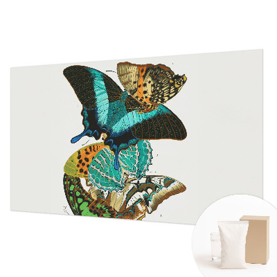 Mural decorativo con mariposas coloridas