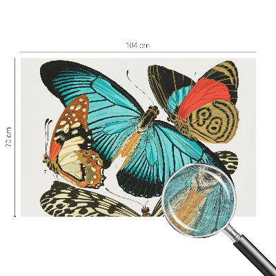 Fotomural decorativo para cabecero de cama con diseño de mariposas coloridas