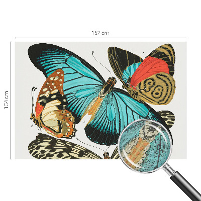 Fotomural decorativo para cabecero de cama con diseño de mariposas coloridas