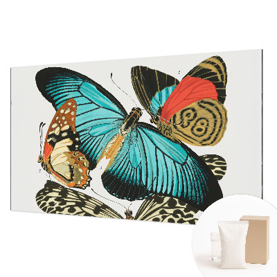 Fotomural decorativo para cabecero de cama con diseño de mariposas coloridas